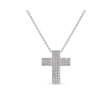 Colier Aur Alb 14k, Diamante Naturale 0.35 Ct FG/VS-SI