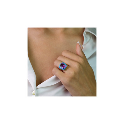  Inel Aur 18k, Ametist 5.57 ct, Email 0.50 ct 4