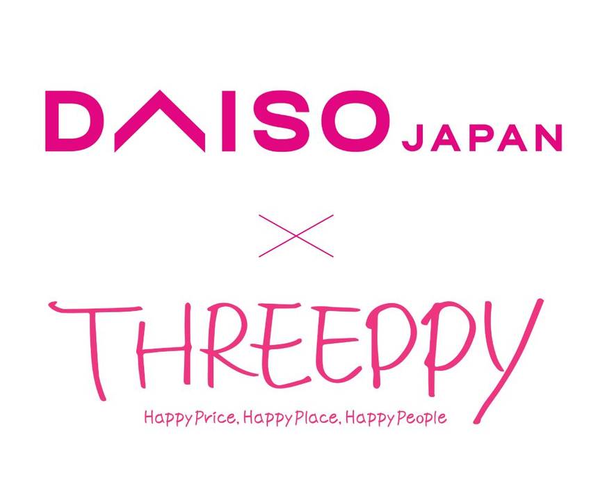 Daiso Japan x Threeppy logo