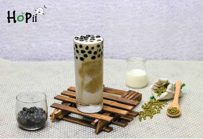 Hopii Mung Bean Smoothie 何必問 绿豆冰沙 at Singpost Centre