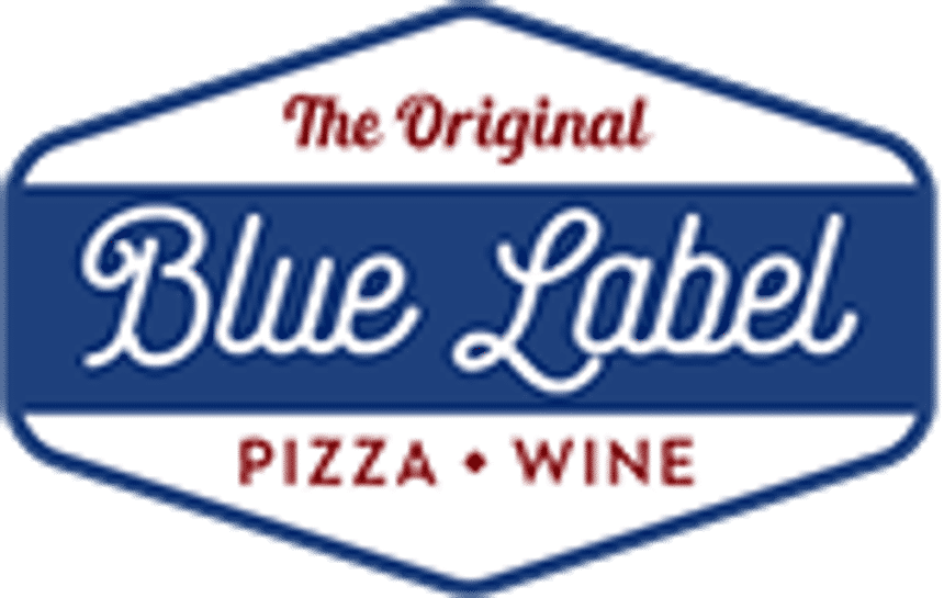 Blue Label Pizza and Wine logo