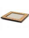Bandeja Espelho Bronze c/ Strass Ouro e Pés Invisíveis (10X10)