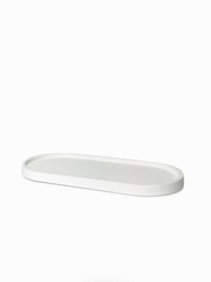 Bandeja Cerâmica Oval Branca Média (23X11) - 1un
