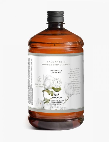 Perfume para Interiores Refil - Chá Branco - 1000ml