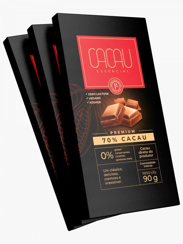 Chocolate 70 Cacau Sem Lactose - 90g