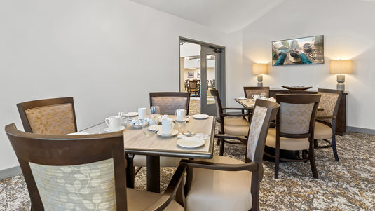 Private dining room for small, private gatherings with friends and family