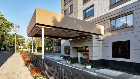Exterior entrance view of Atria Stamford