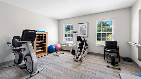 Fitness center with exercise equipment