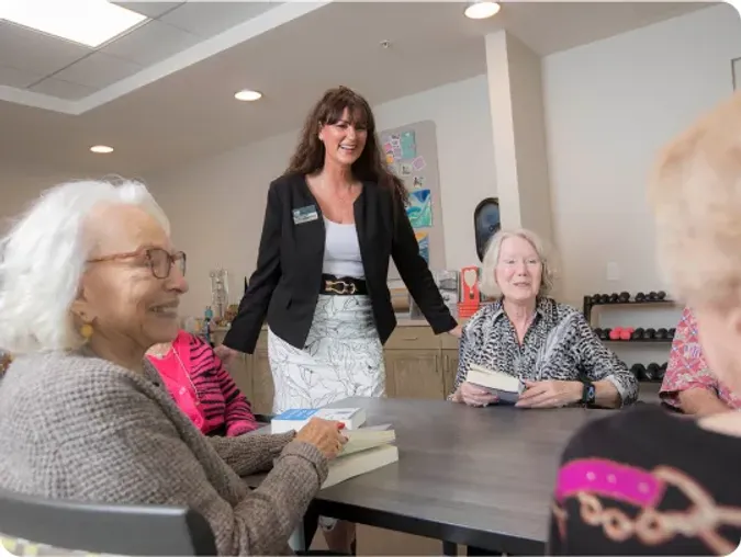 Engage Life Director joins in on book club hosted by residents