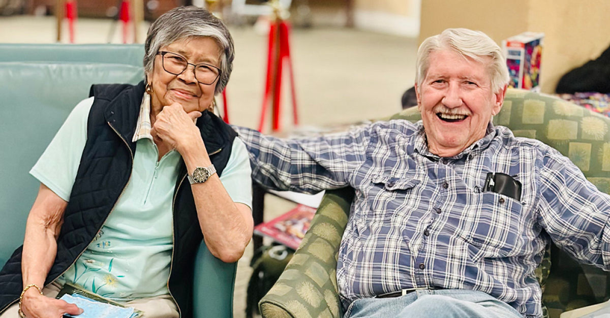 Atria Seville residents Olivia and Dillard