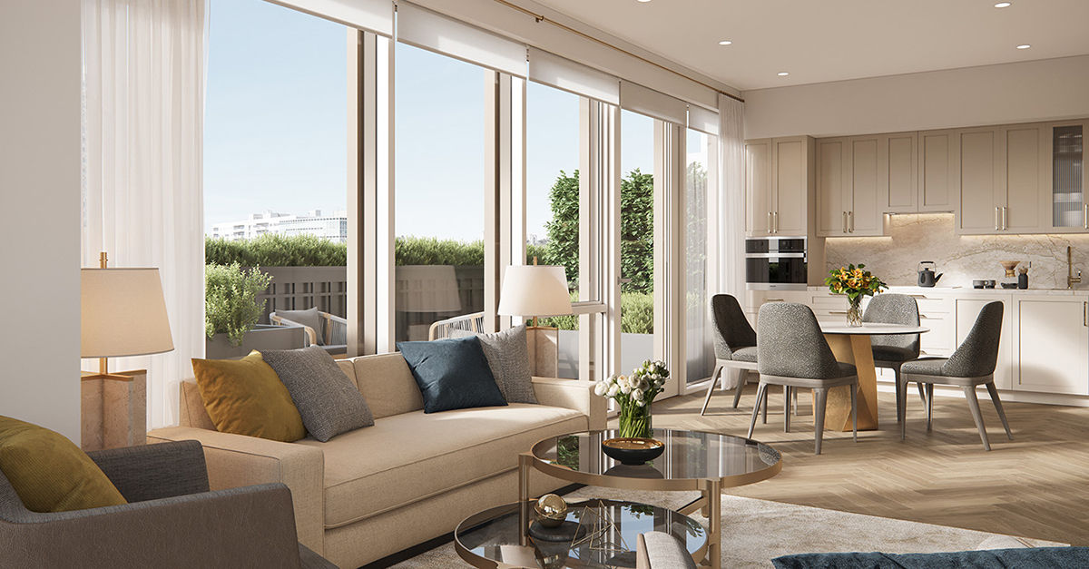 Luxury apartment with spacious living space at Coterie Cathedral Hill