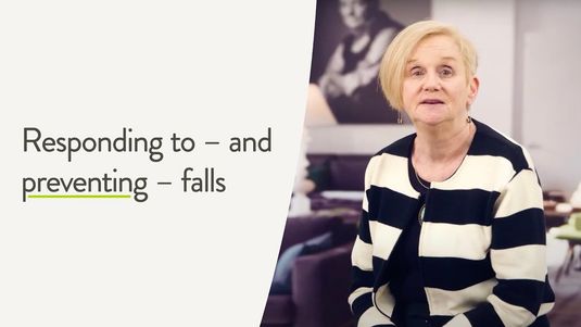 Graphic quote "Responding to – and preventing – falls".
