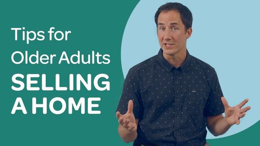 tips for older adults selling a home text overlay video thumbnail