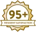 95+ Resident Satisfaction Badge