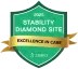 Zibrio 2025 Stability Diamond Site Excellence in Care badge