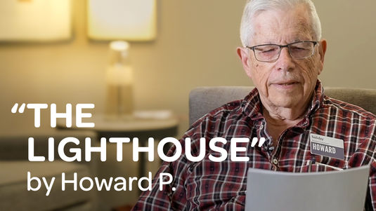 video thumbnail featuring Holiday Park View resident Howard P.