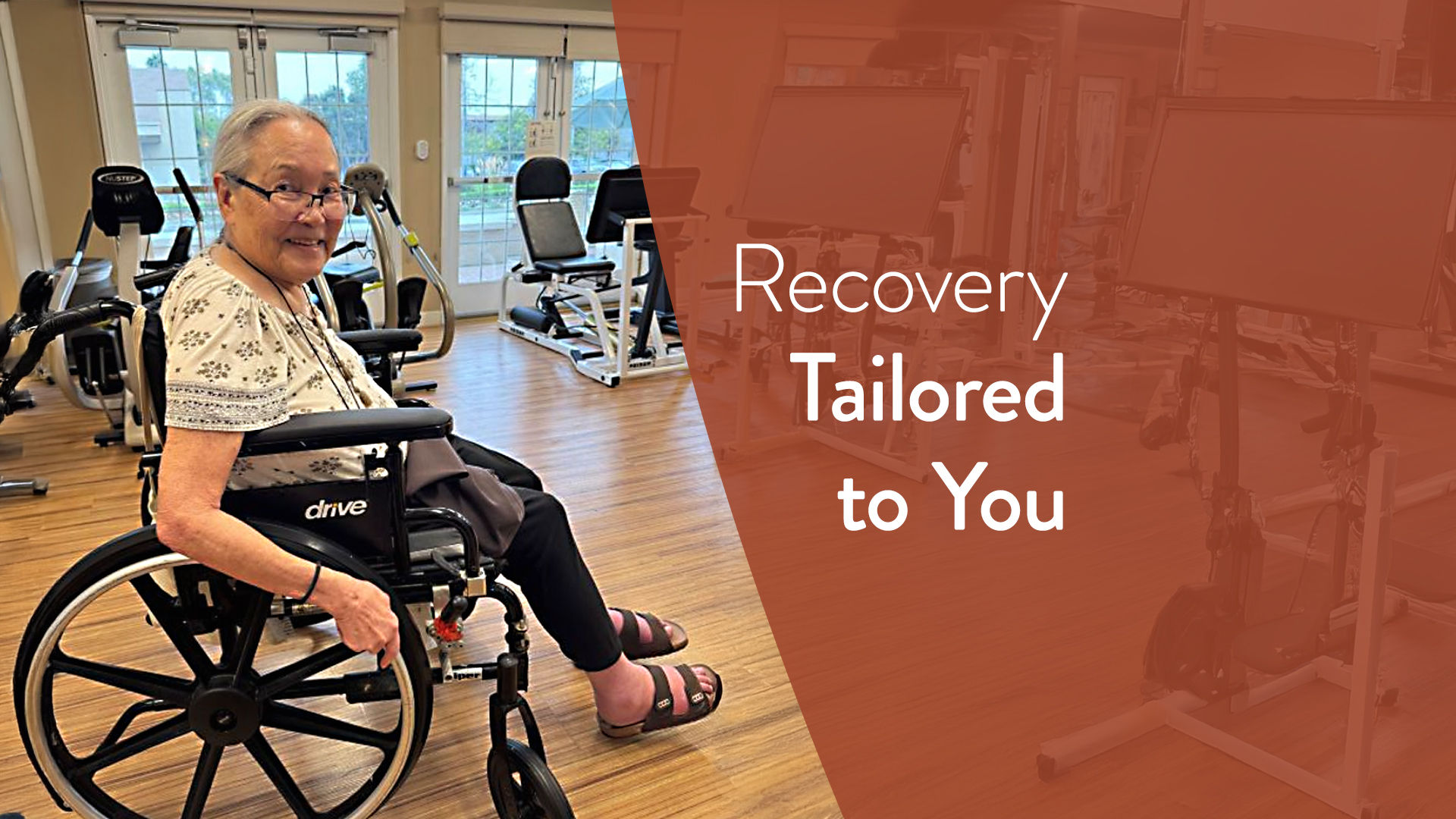Janet Emoto, Atria Newport Plaza resident photographed while attending a personalized therapy session