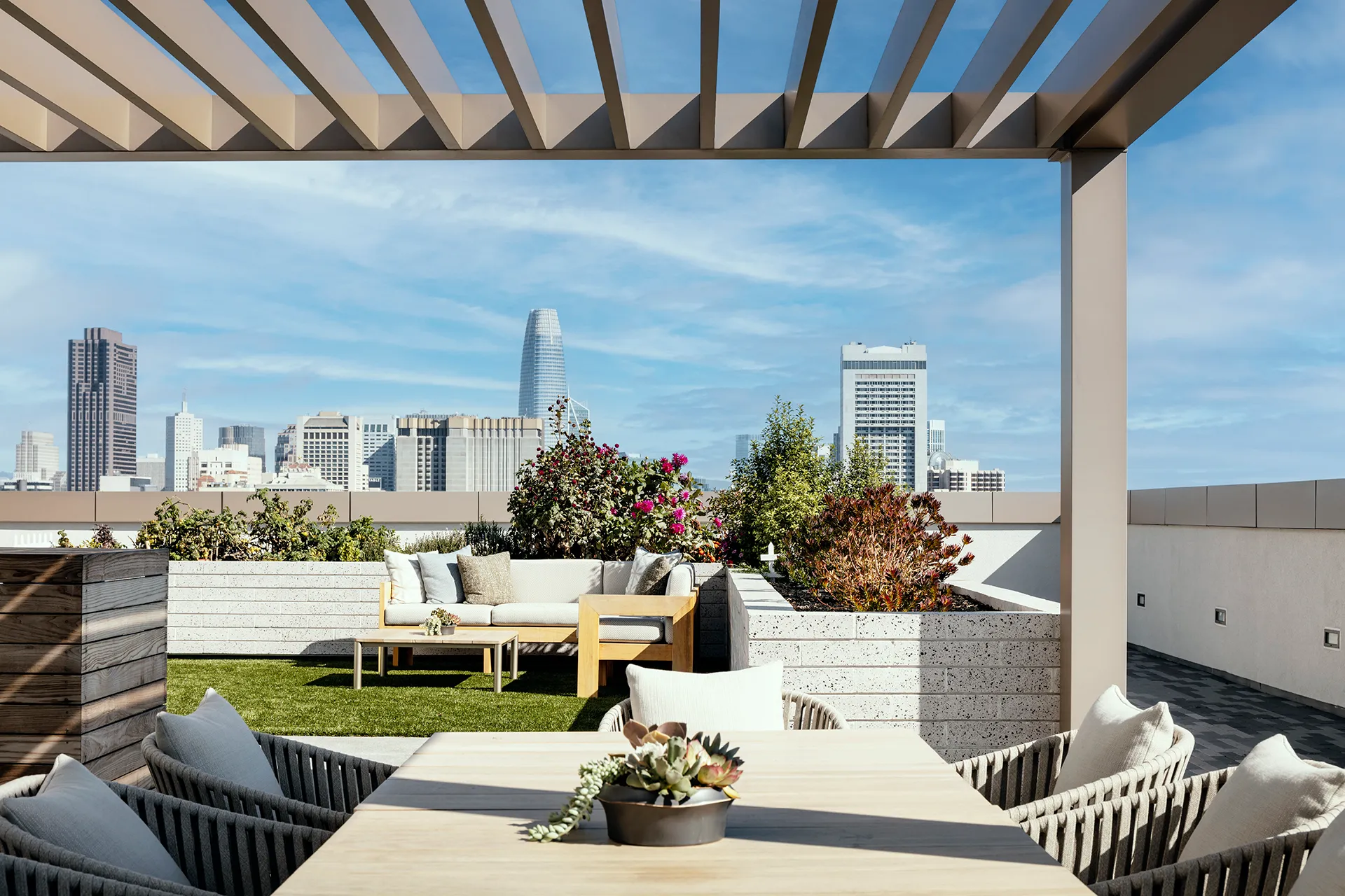 Rooftop terrace at Cathedral Hill