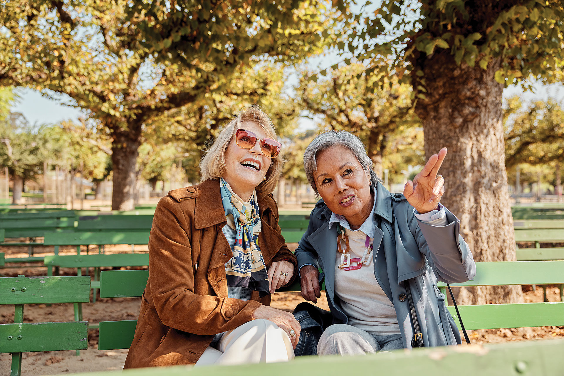 two residents enjoying the Coterie views together