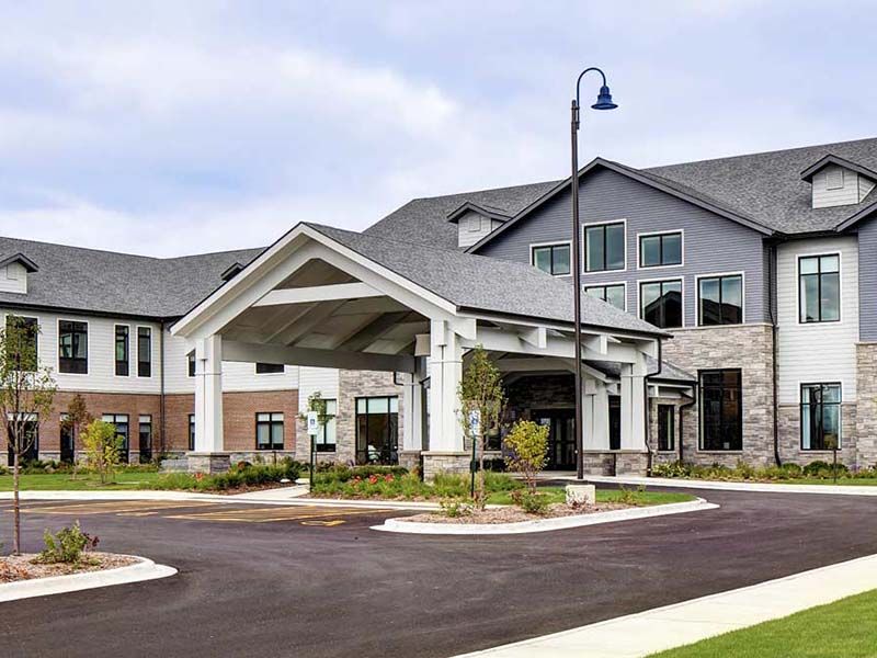 Atria at River Trail exterior entrance