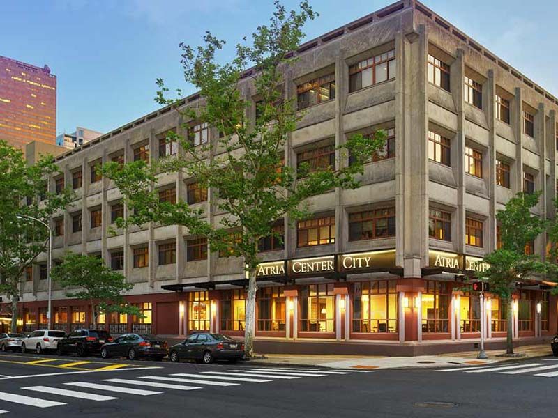 Exterior entrance at Atria Center City