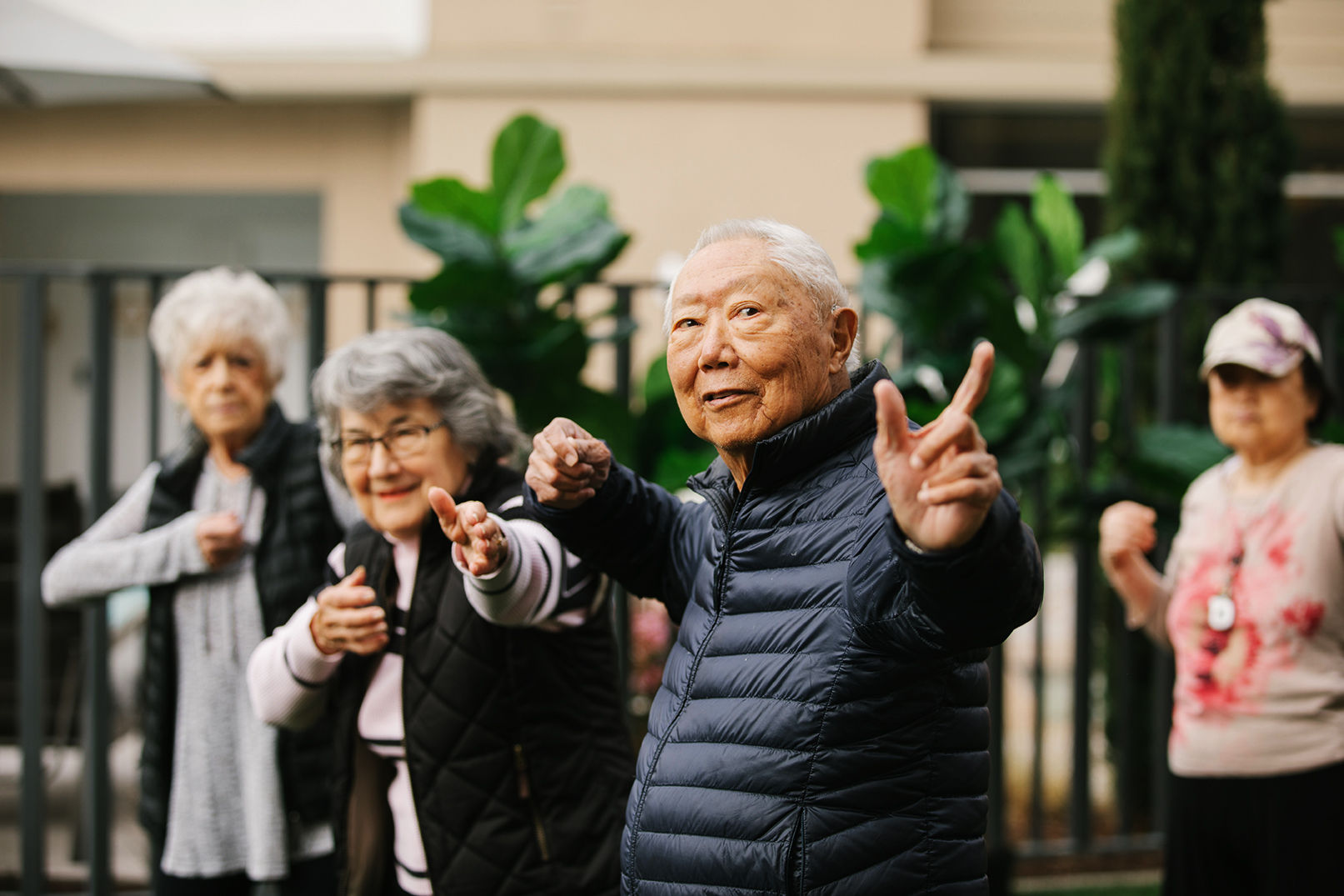 Atria Senior Living residents practicing jiu jitsu
