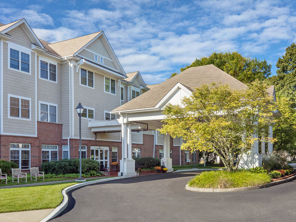 Exterior entrance to Atria Bay Spring Village Senior Living