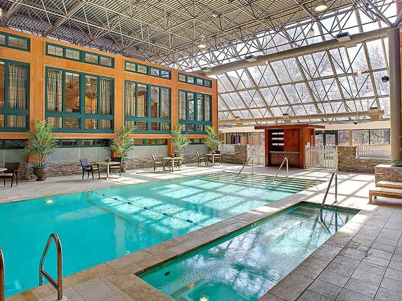 Indoor swimming pool at Atria on the Hudson