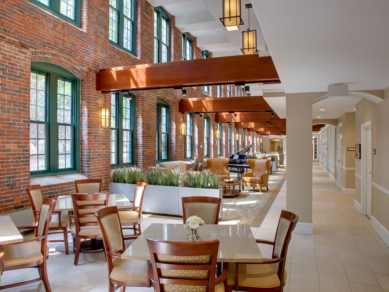 Atria Marland Place large dining room atrium