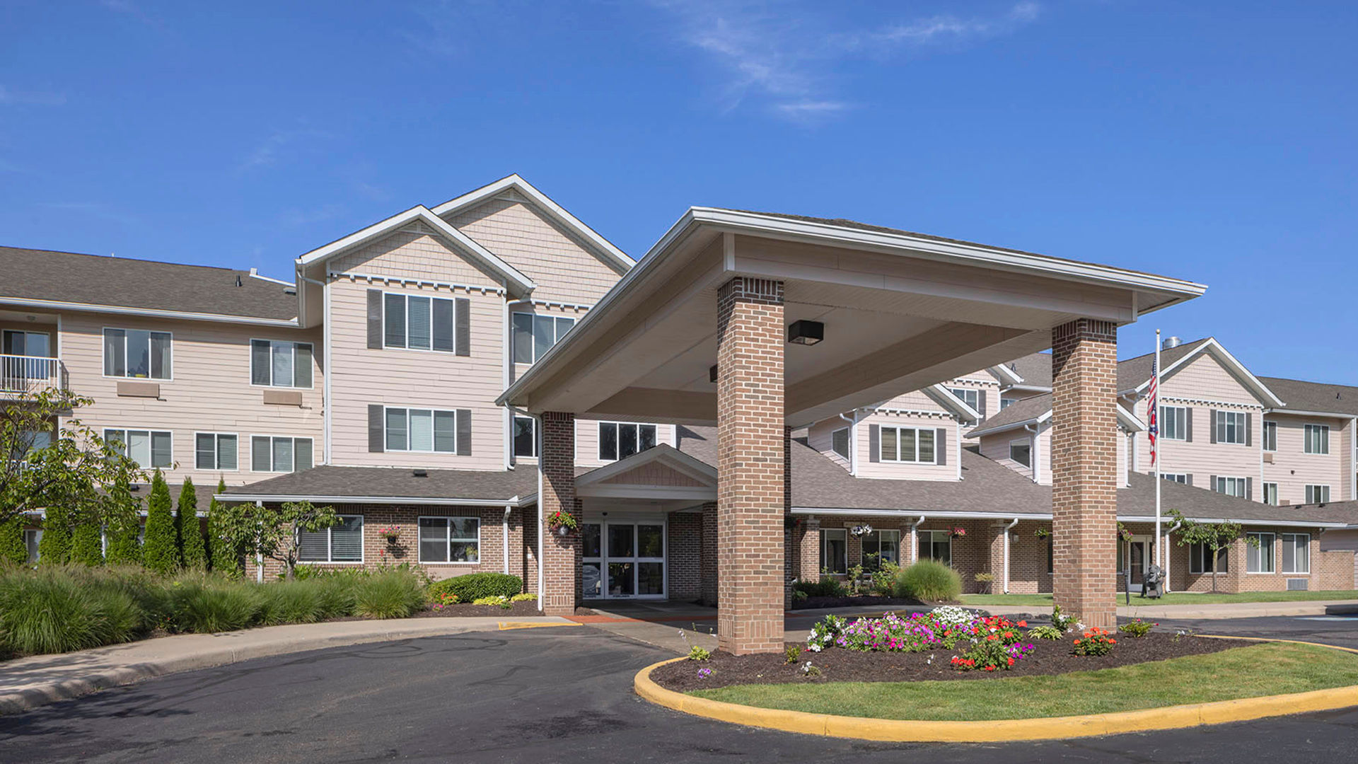 Exterior view of Holiday Copley Place, an independent senior living community