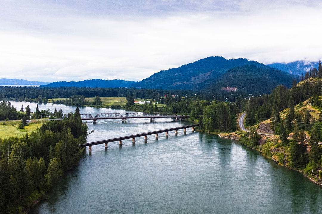 Rivers and mountains in Montana