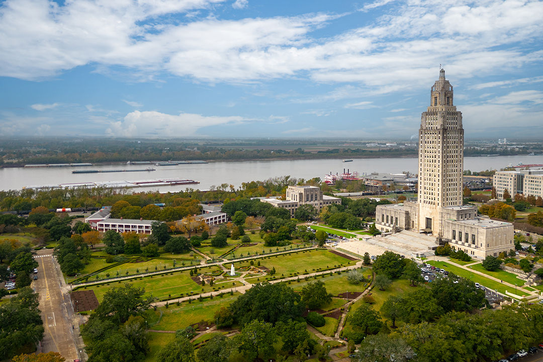 The Louisiana State Capitol Building in Downtown Baton Rouge