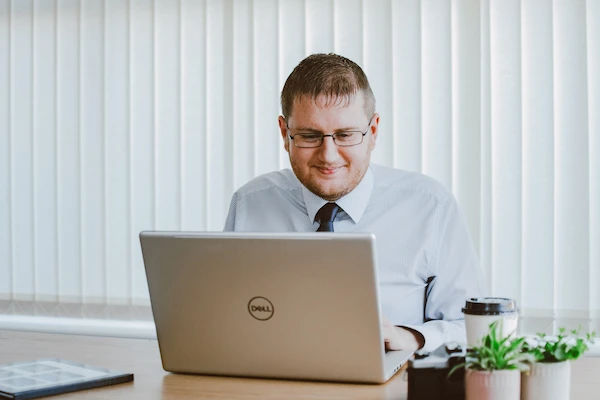 person using a laptop
