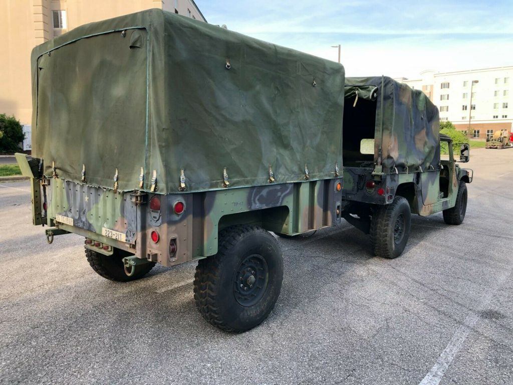 1995 Am General M998a1 Truck With An M1102 Cargo Trailer Military Runs