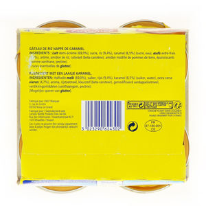 La Laitiere Gateau De Riz Sur Lit De Caramel 4x100g La Laitiere