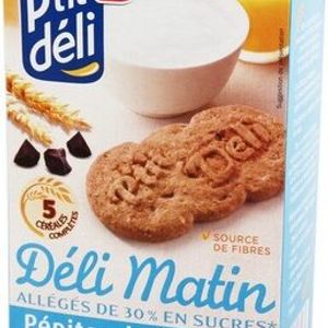Biscuits Petit Dejeuner Deli Matin Allege Pepites De Chocolat P Tit Deli