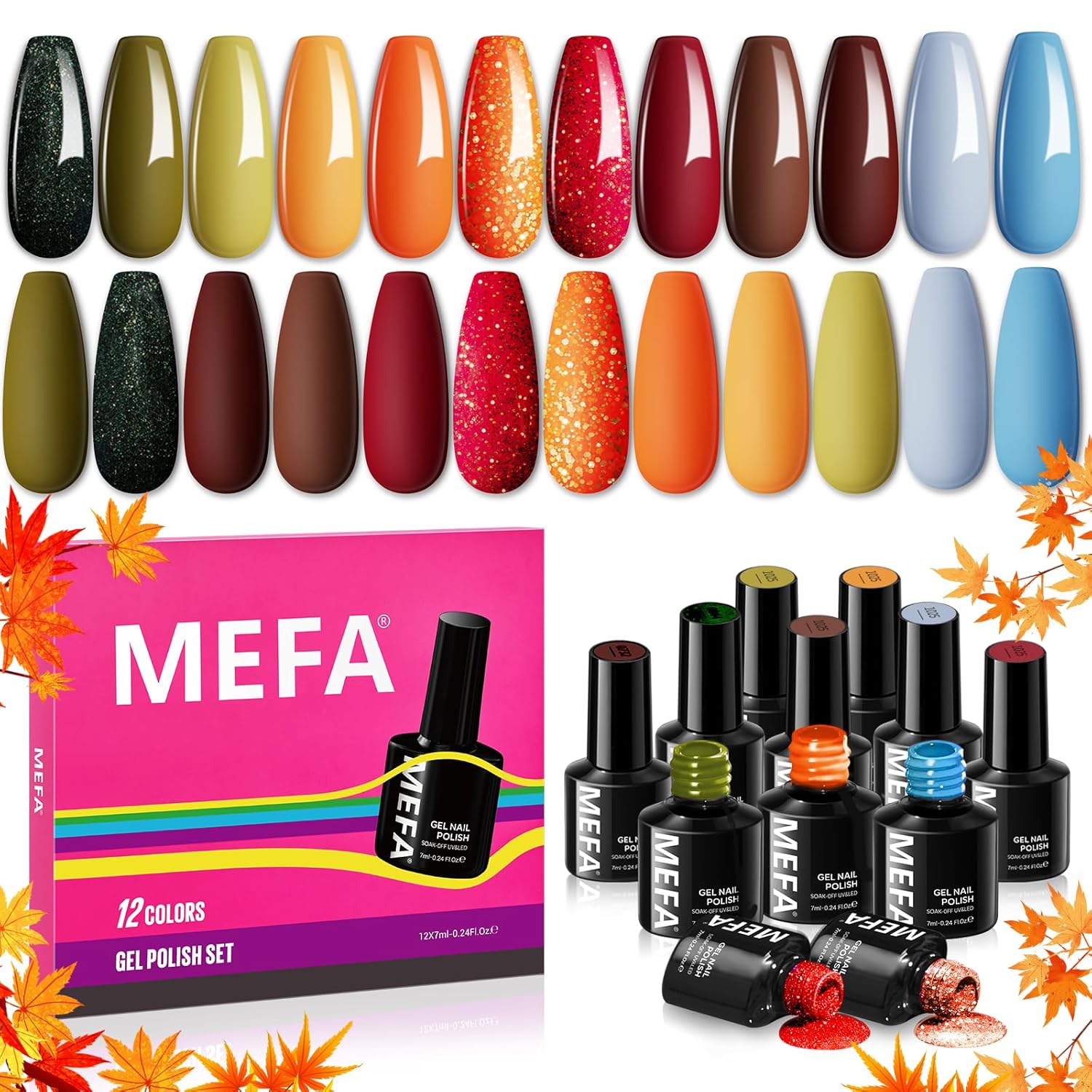 MEFA 12 Colors Gel Polish Set