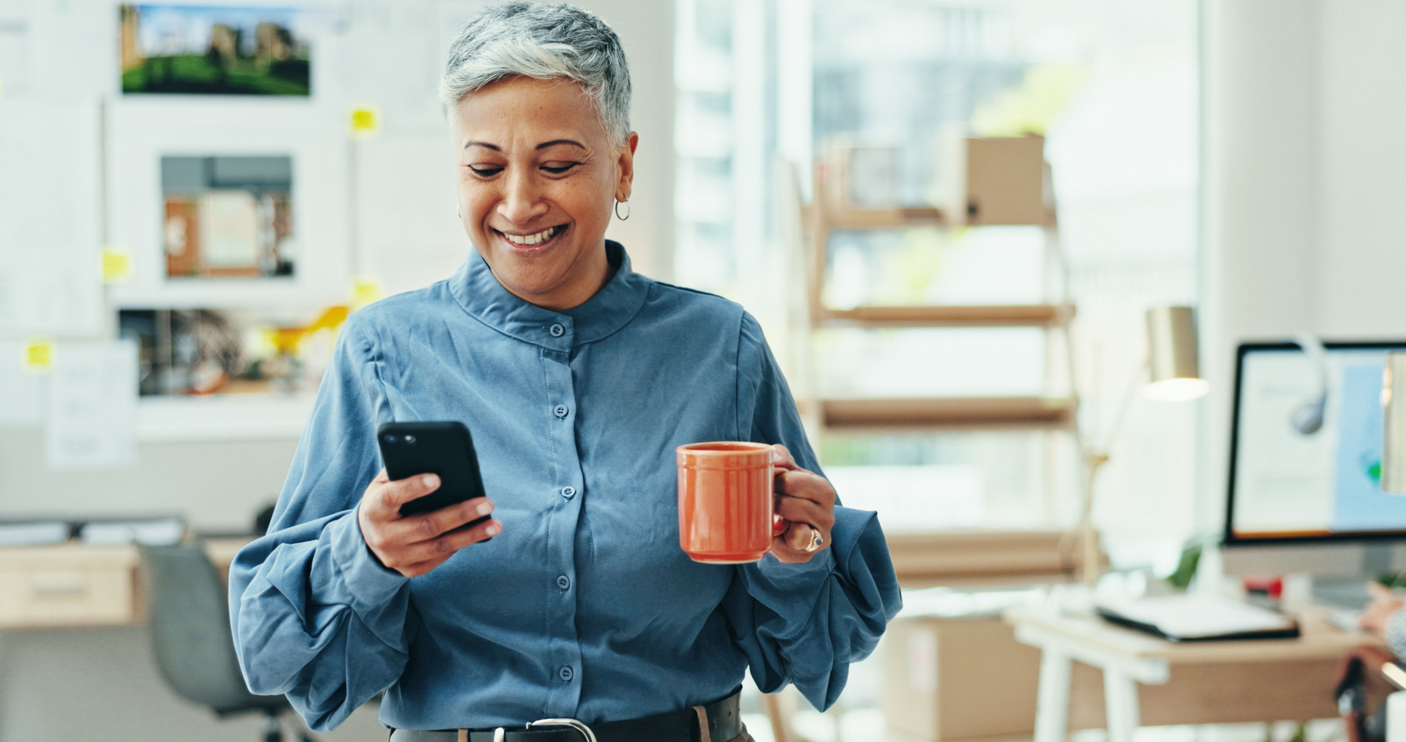 Entrepreneur with phone