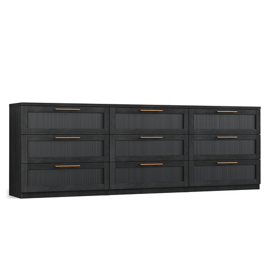 Harmo Block Triple Wave-Panel Dresser (set of 3)