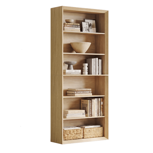 Arlo 72" Tall Bookcase, 6-Tier Open Bookshelf with Adjustable Shelves