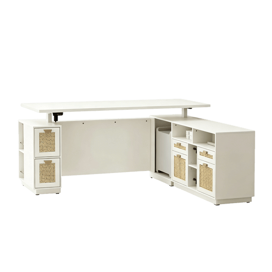 Soren 71" L Shaped Height-Adjustable Executive Desk