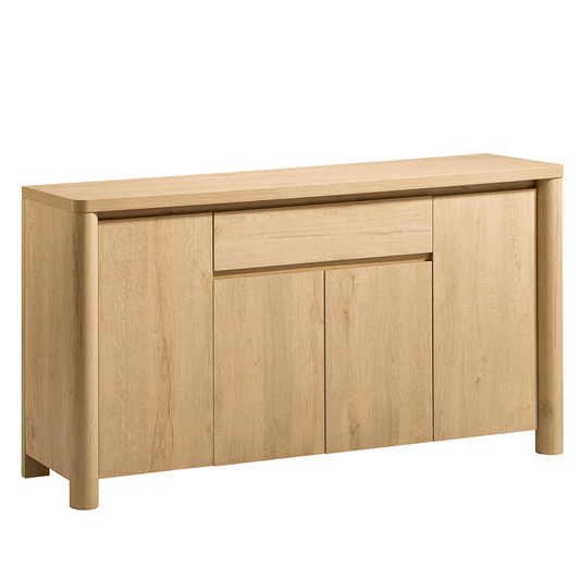 63" Sideboard Cabinet with Thick Top, Rounded Corners & Legs