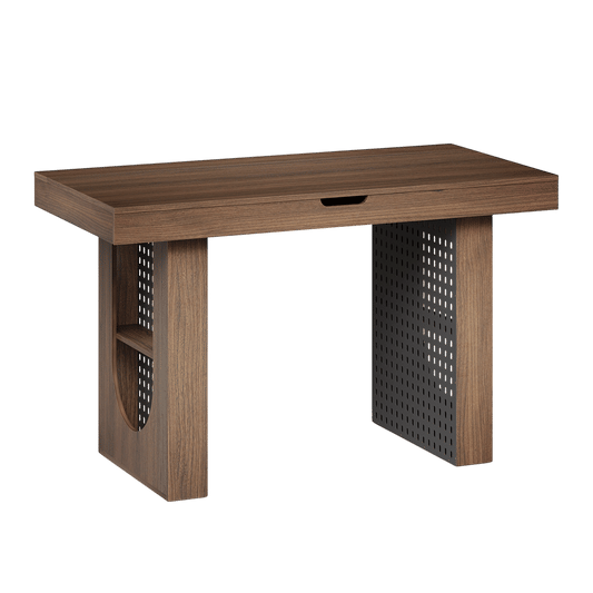 55" Computer Desk 2-in-1 Convertible Gaming & Dining Table Black Walnut