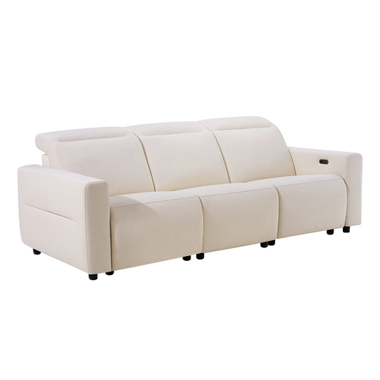 Lodden 96" 3-Seater Power Reclining Sofa with Zero Gravity & USB-C，Beige