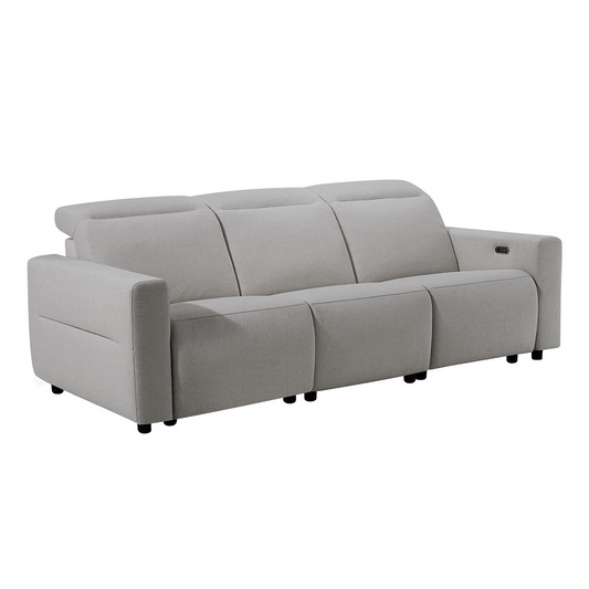 Lodden 96" 3-Seater Power Reclining Sofa with Zero Gravity & USB-C，Grey