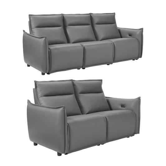 Frame Power Reclining Sofa Set with Zero Gravity & USB-C, Grey