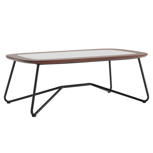Amalfi 47.2"Outdoor Sintered Stone Coffee Table with Teak Frame