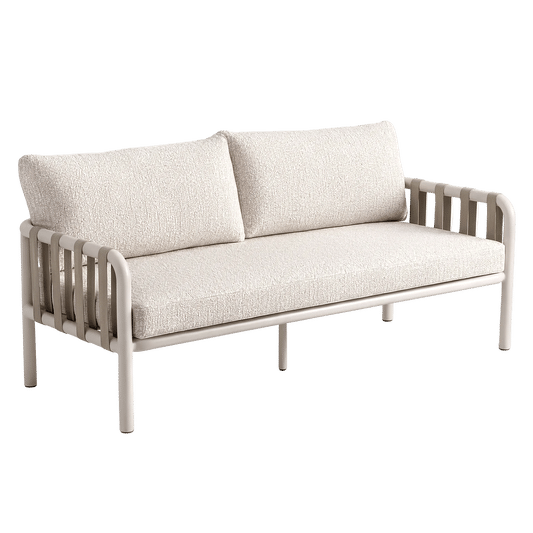 70.9" Outdoor Bold Tube Webbing Loveseat for Garden, Balcony & Yard