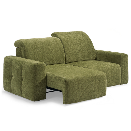 84" Power Reclining Loveseat with Independent Headrest & Footrest – 2-Seat Modular Sectional Sofa