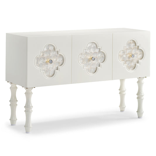 47" Shell Inlay 3-Door Accent Console Cabinet